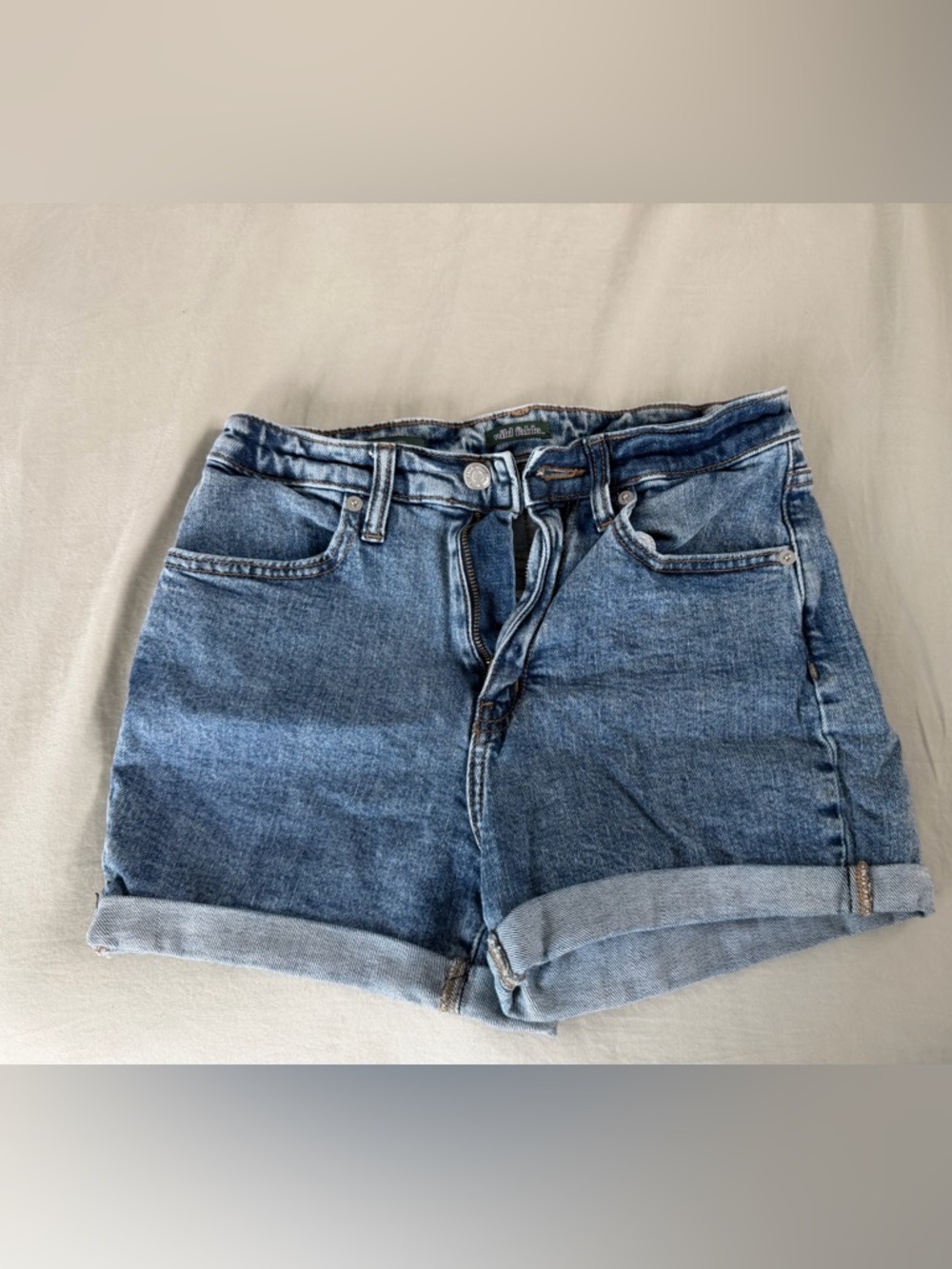 Wild Fable Blue Denim Rolled-Hem Jean Shorts